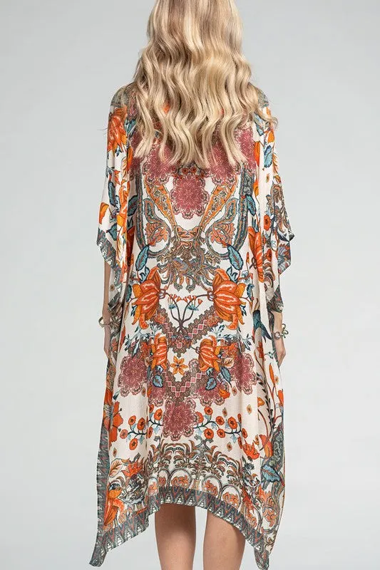 Alabaster Jacquard Kimono