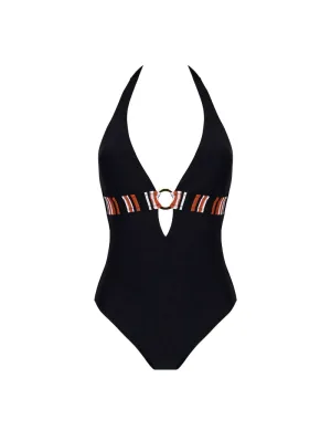 Antigel Swimwear by Lise Charmel - L Antigel Globe Wireless Swimsuit Auburn Rayé