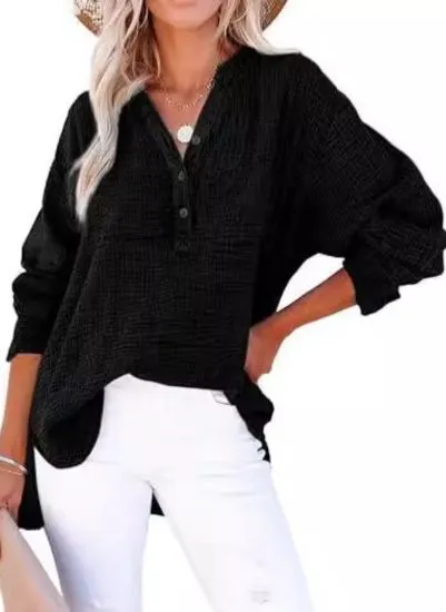 AYLA  Casual V-Neck Blouse