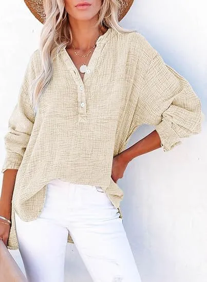 AYLA  Casual V-Neck Blouse