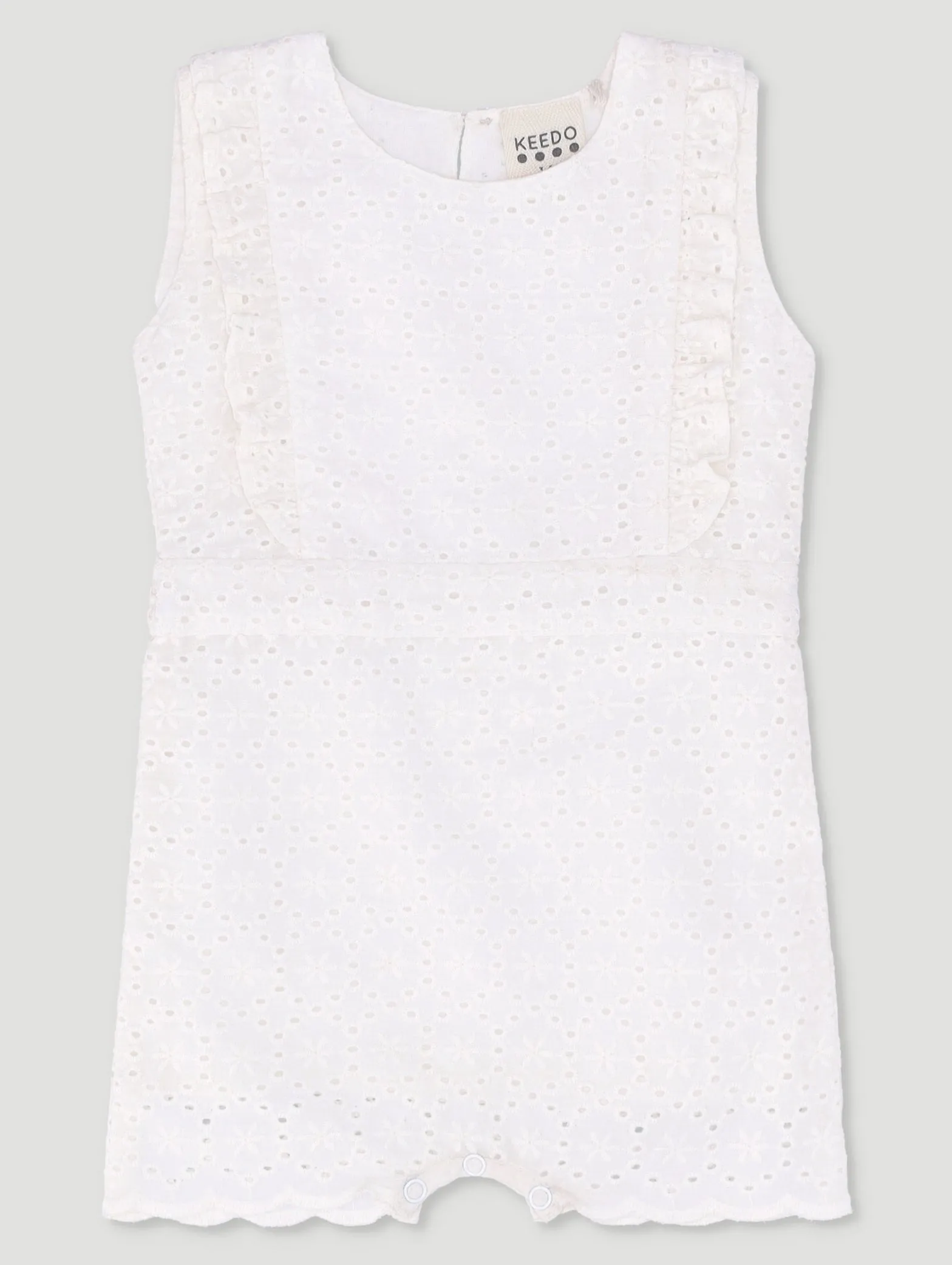 Baby Girls Broderie Fashion Romper