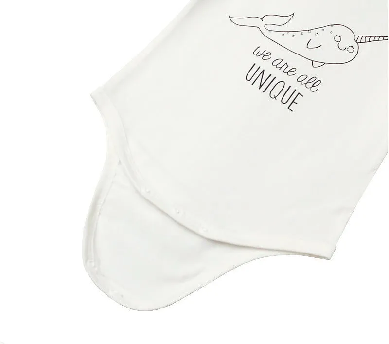 Baby's Letter Print Long-sleeve Bodysuit Romper