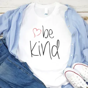 be kind Heart Cotton T-Shirt - Light Colors