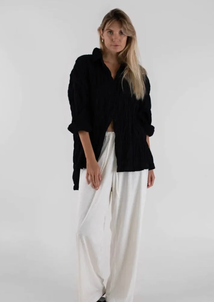Beiged Everyday Shirt Romance Black