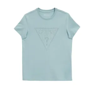 Big Boys Stretch Jersey Rubberized Triangle Logo T-shirt