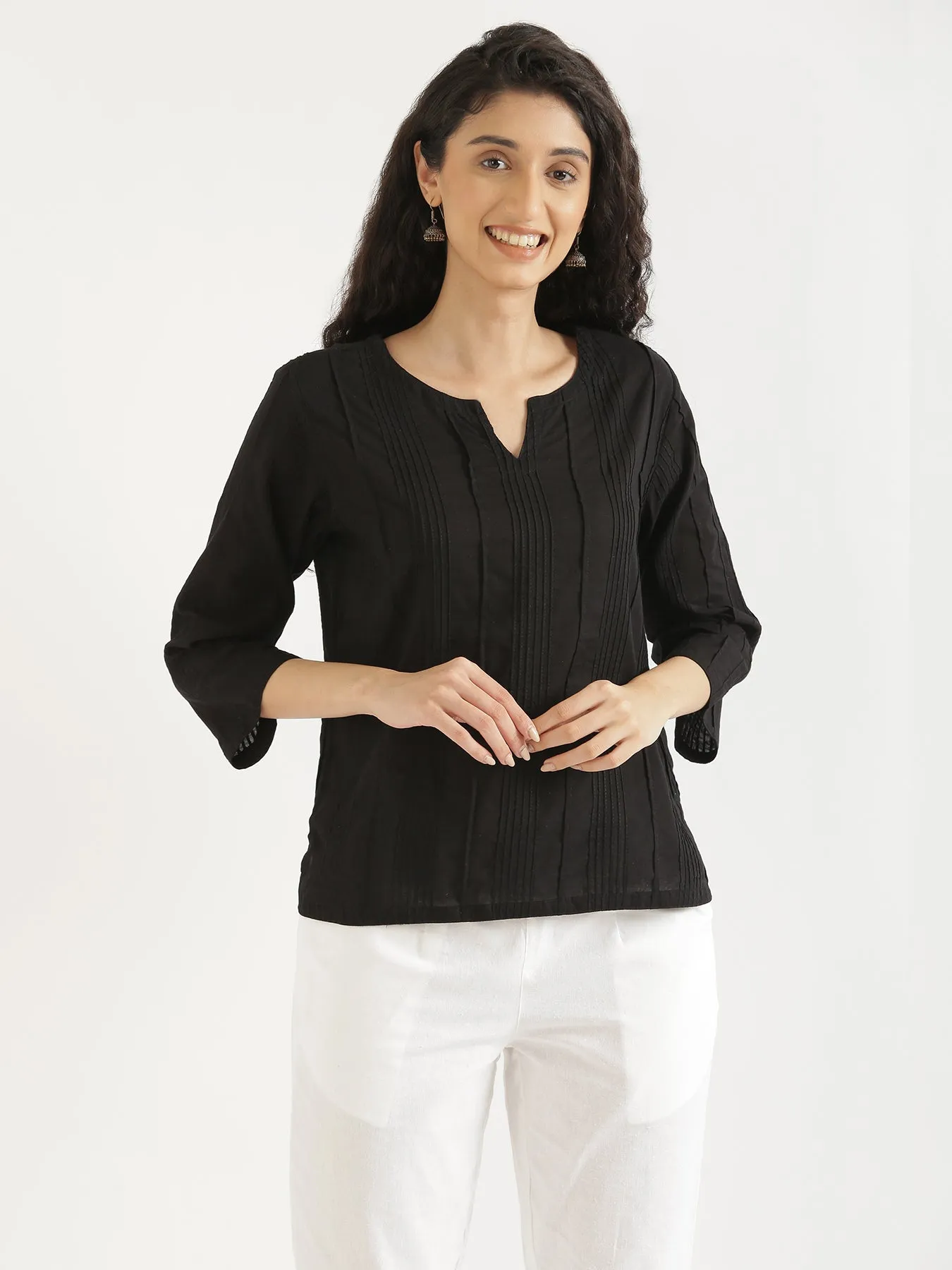 Black Everyday Cotton Top