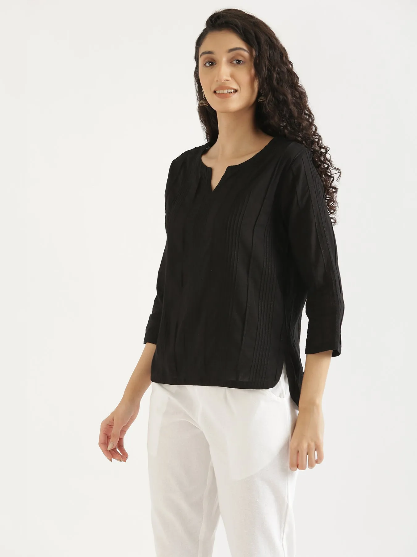 Black Everyday Cotton Top