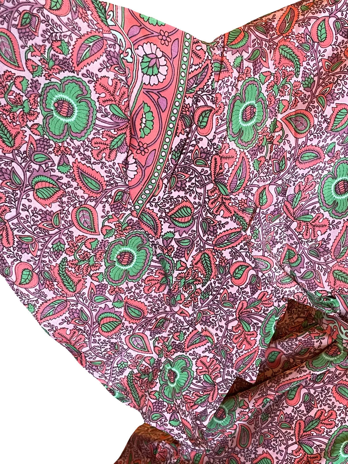 Boho OOAK Ruffle Sleeve Short Kimono- More Patterns Available!