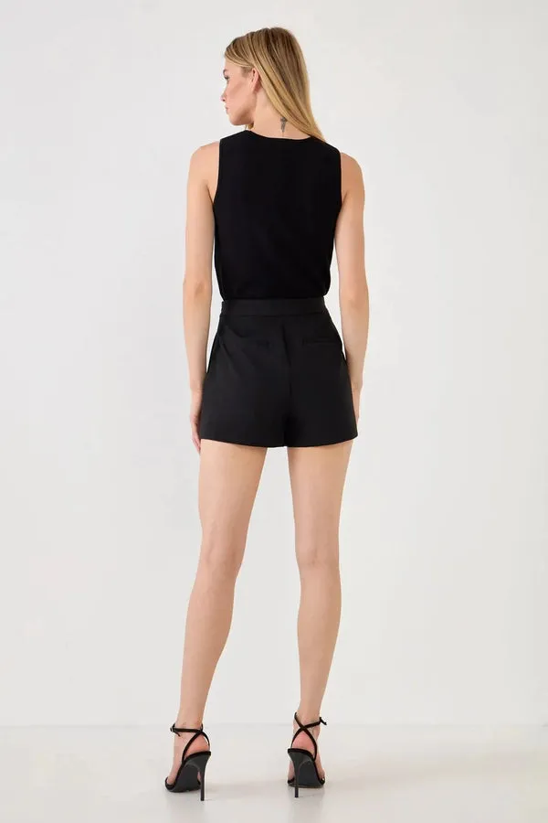 Button Detail Shorts