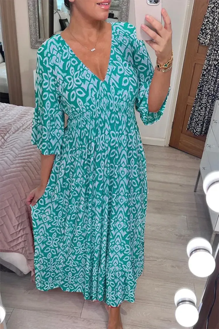 CELESTE - V-Neck Maxi Dress