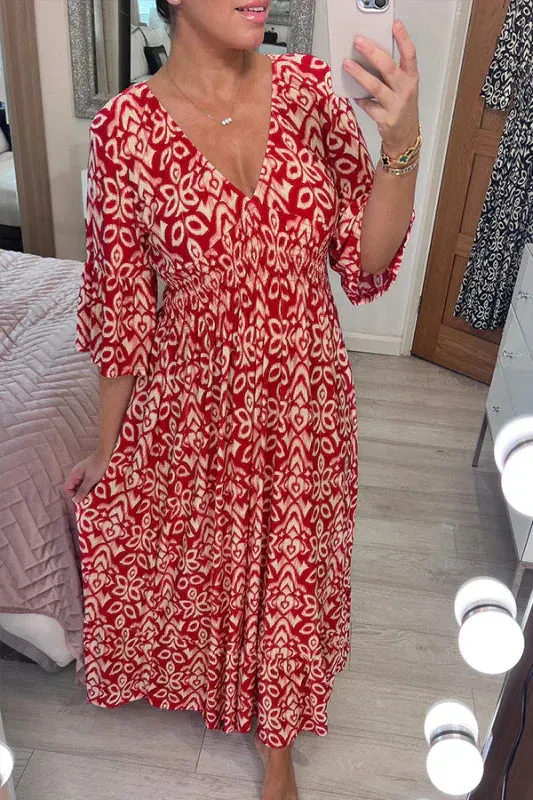 CELESTE - V-Neck Maxi Dress