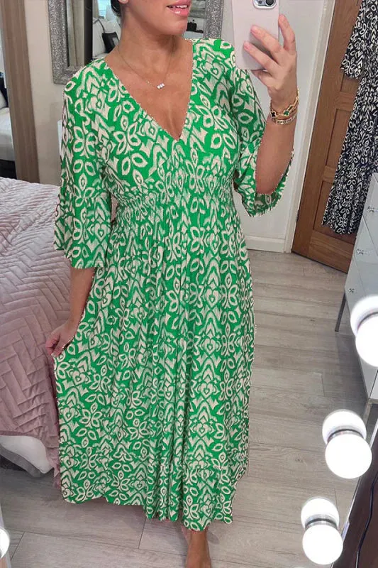 CELESTE - V-Neck Maxi Dress