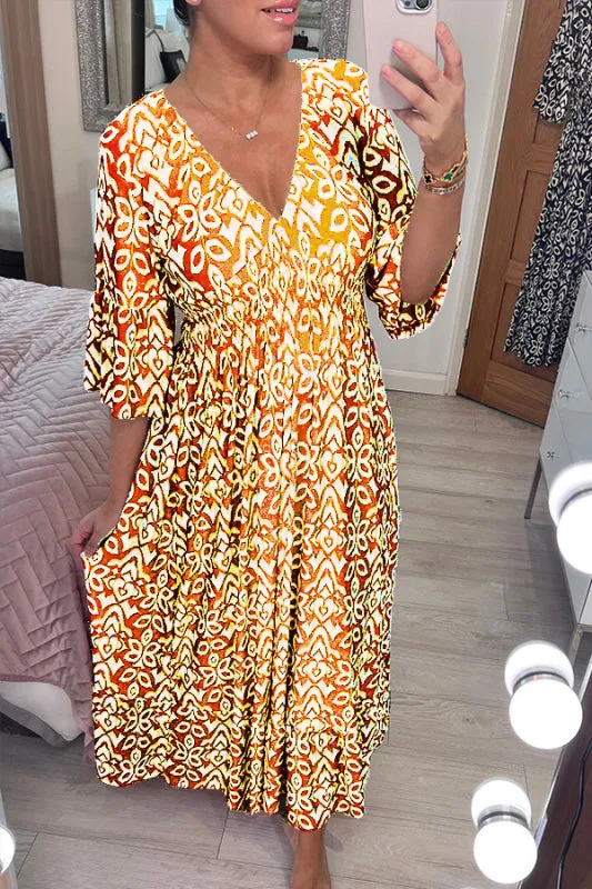 CELESTE - V-Neck Maxi Dress
