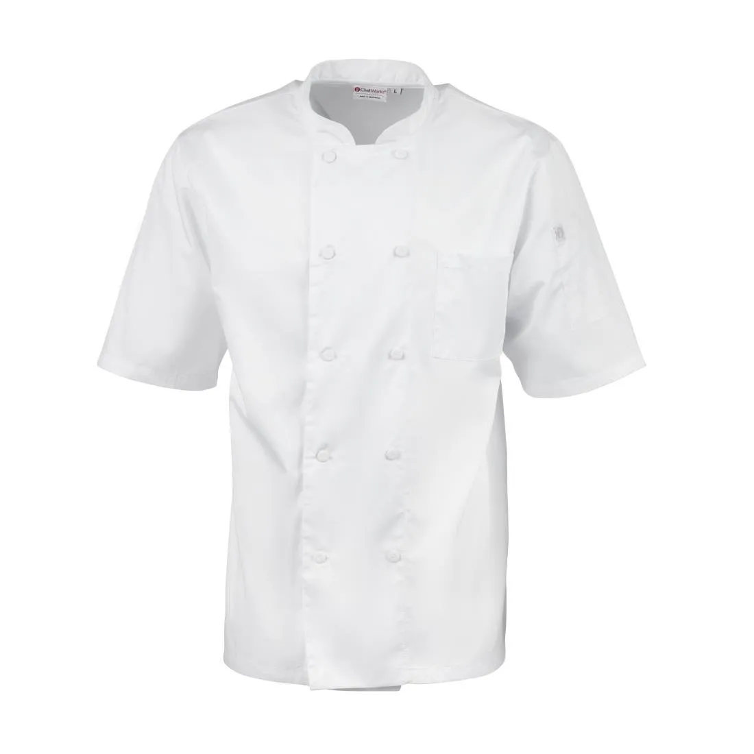Chefs Works Montreal Cool Vent Unisex Short Sleeve Chefs Jacket White 3XL - A914-3XL