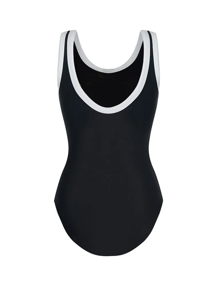 Chic Monogram One-Piece Swimsuit - Women's