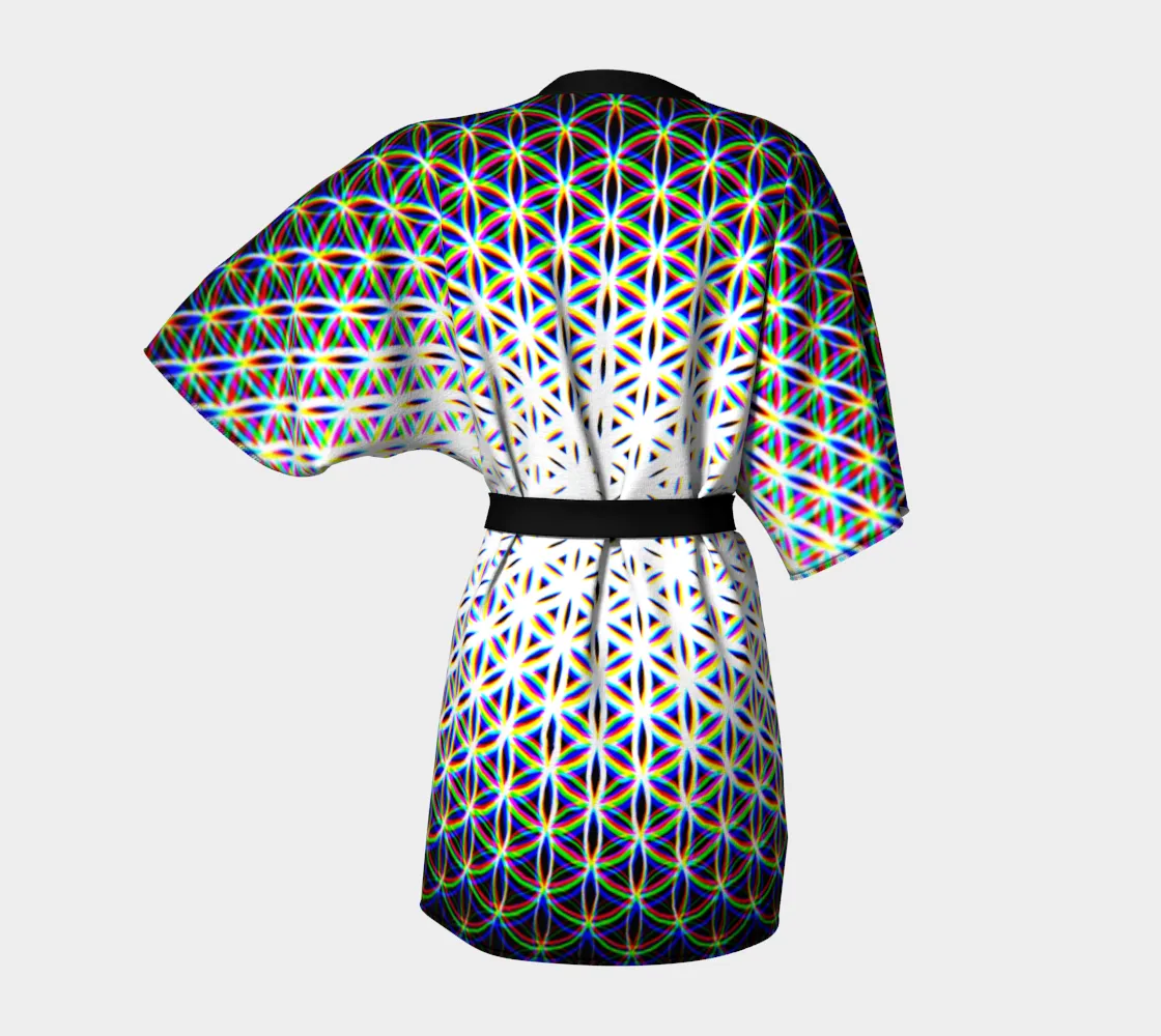Chromatic Flower Kimono Robe