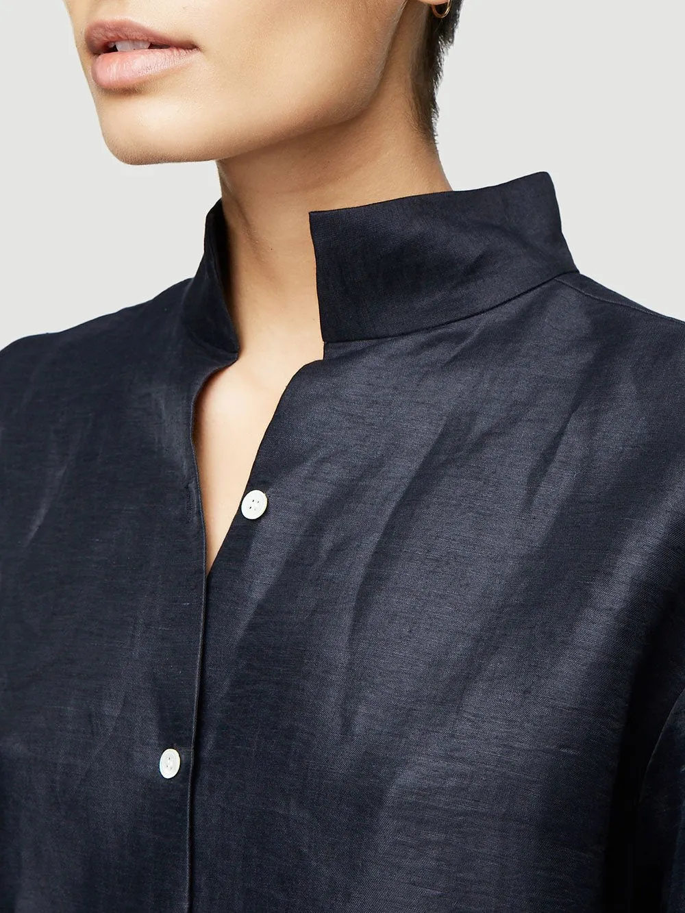 Clean Collared Shirt -- Navy