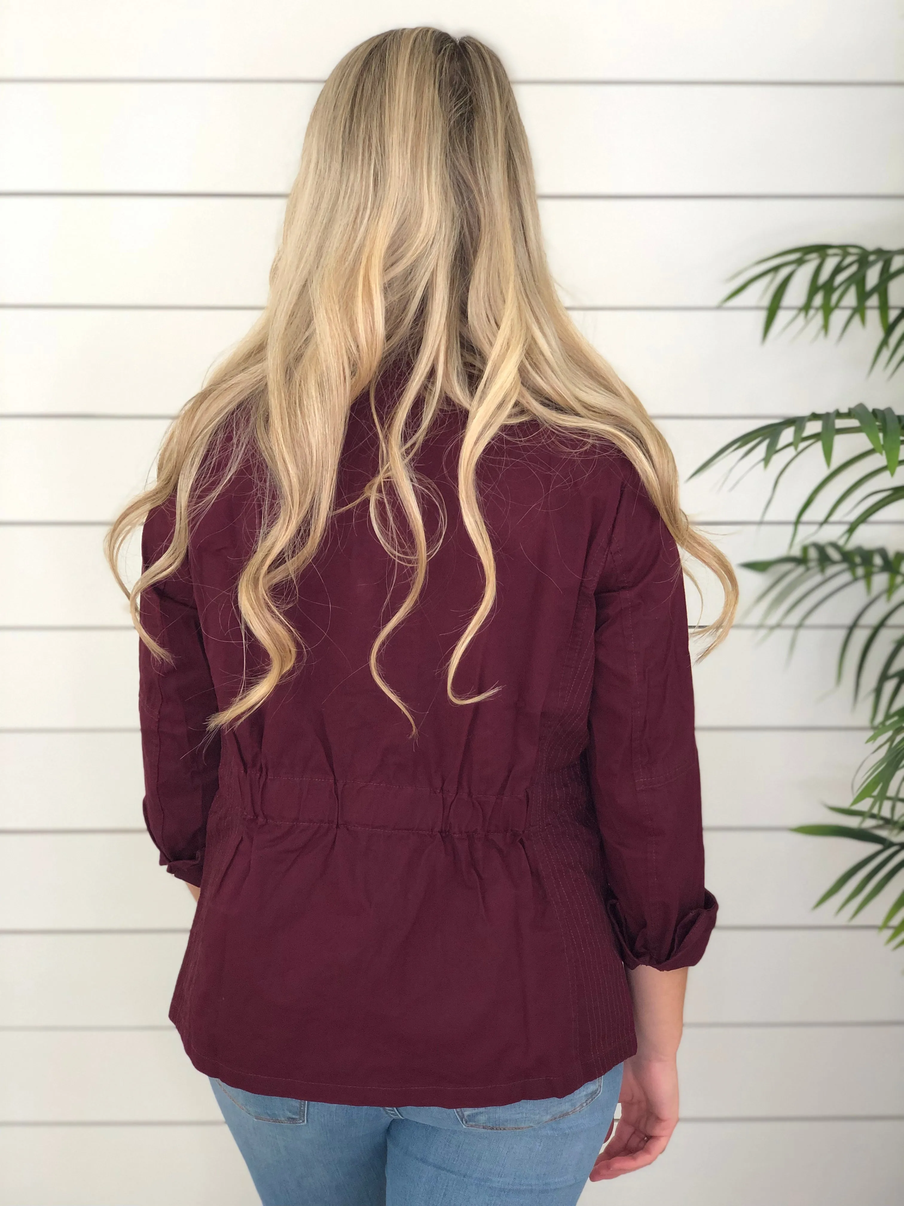 Cool Days Utility Jacket - Wine