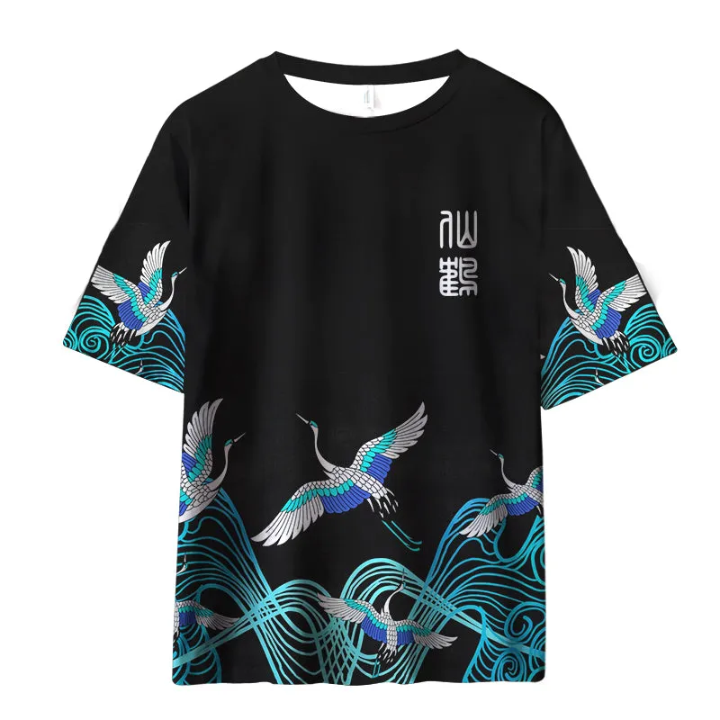 Dark Crane Shirt Pants Set (30% OFF)