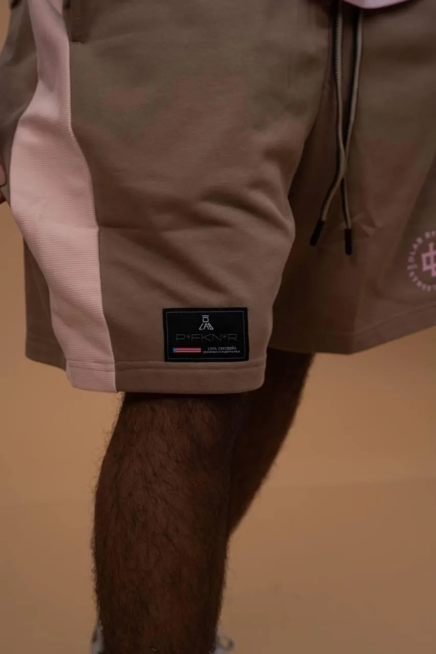 DLAB Short Brown/Cream/Pink