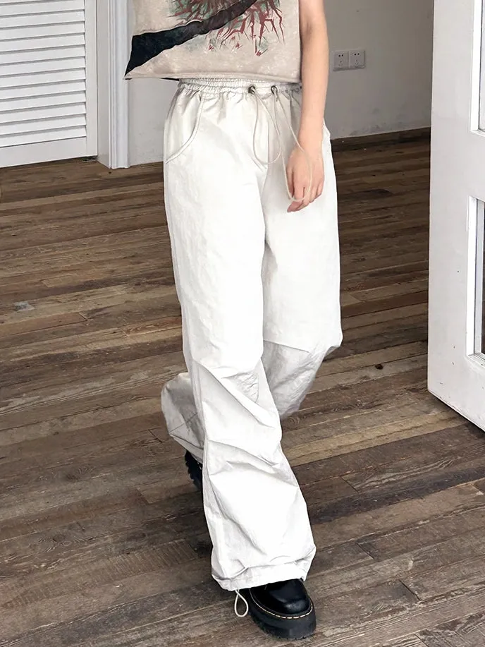 Drawstring Straight Loose Casual Cargo-Pants