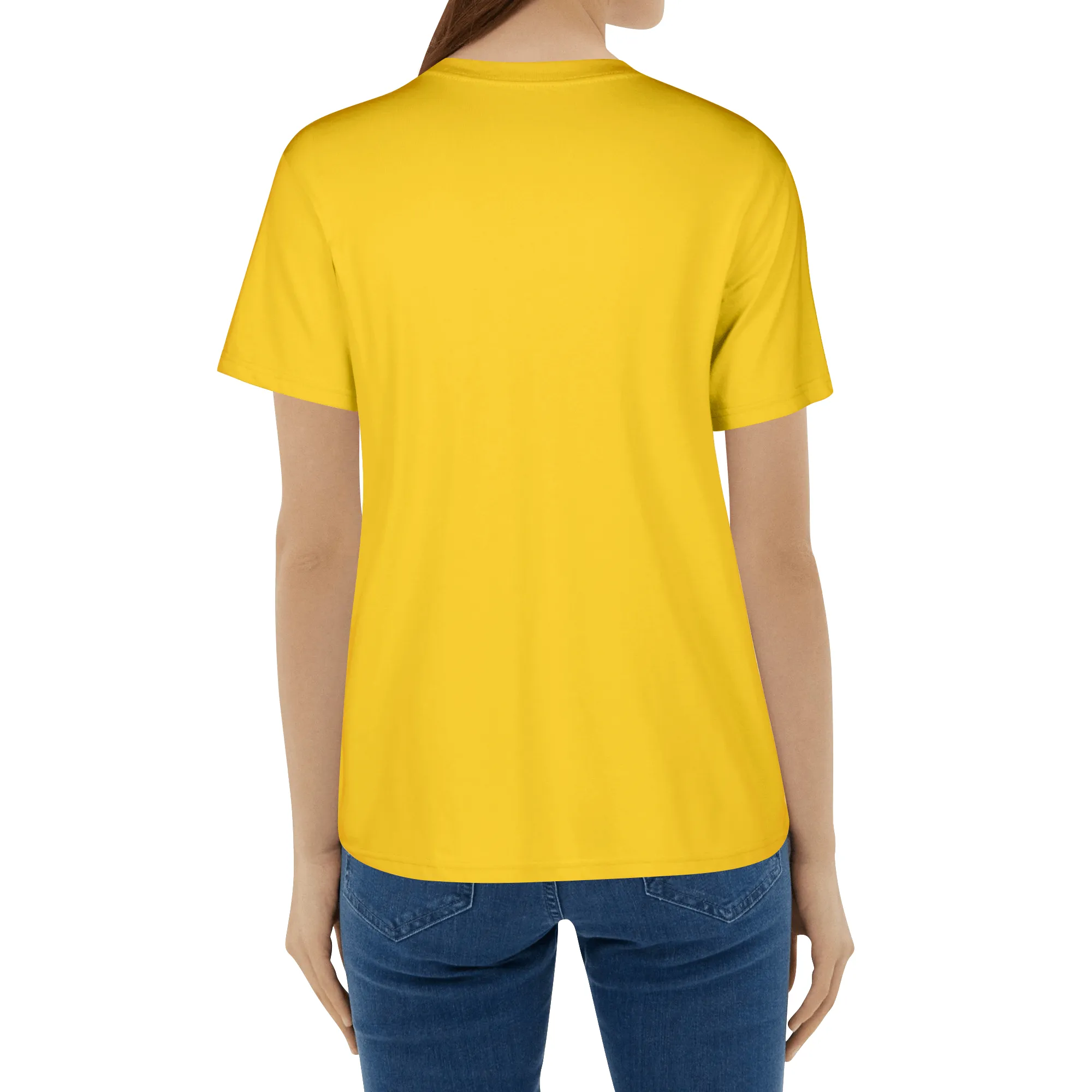 Embroidered Womens Cotton T shirt (Chest Design)