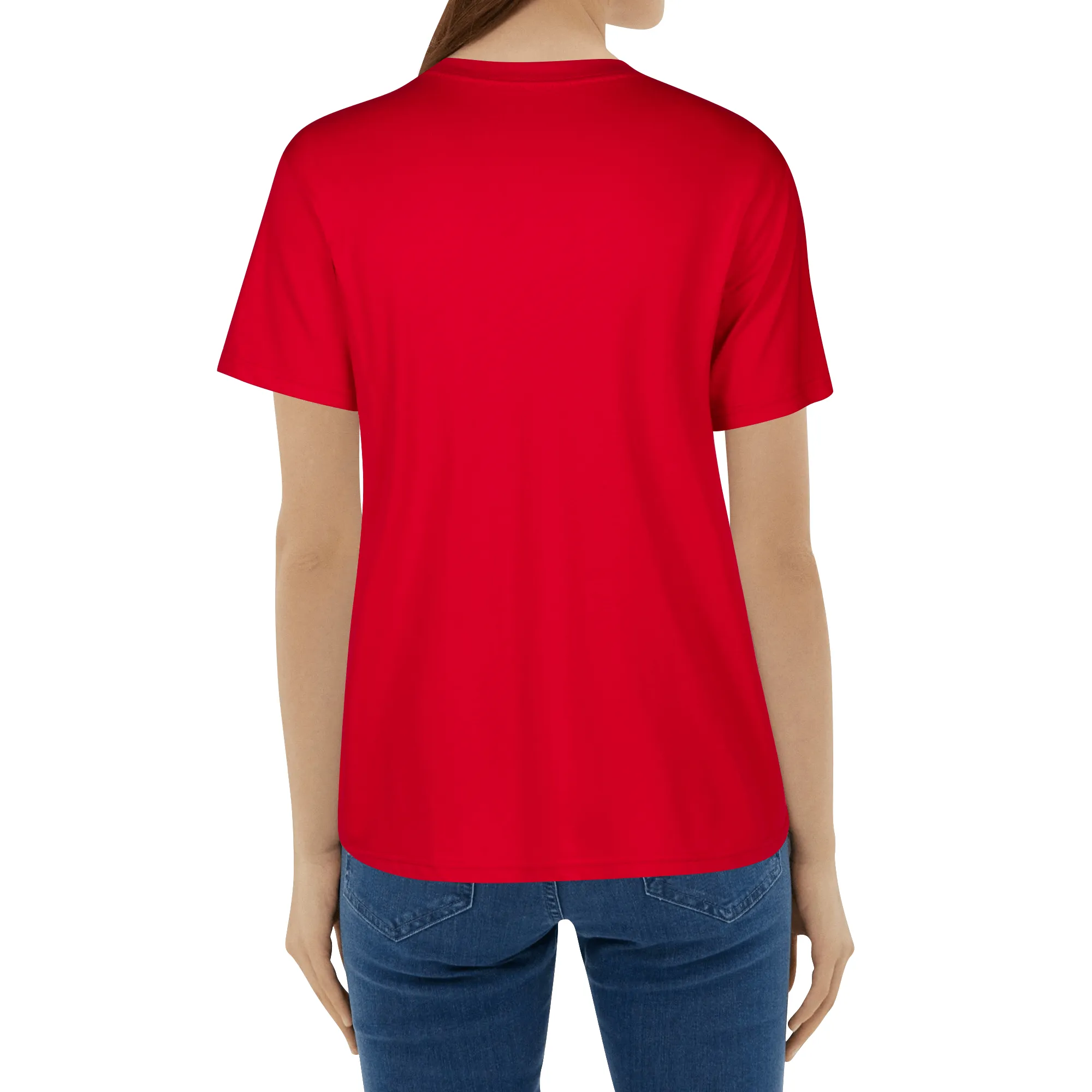 Embroidered Womens Cotton T shirt (Chest Design)
