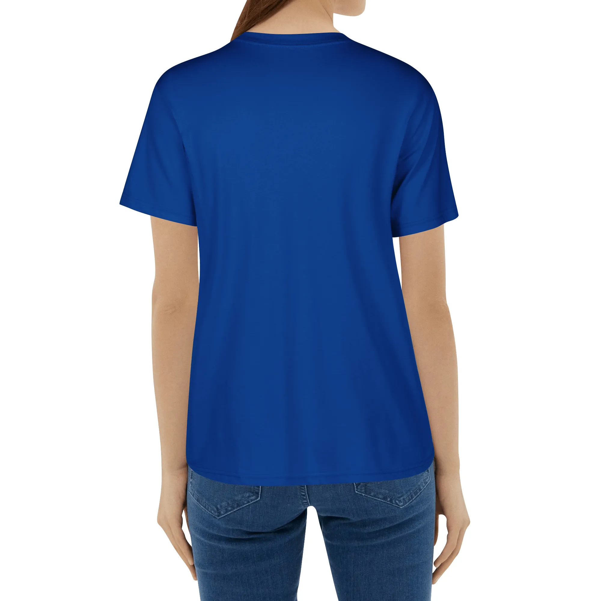 Embroidered Womens Cotton T shirt (Chest Design)
