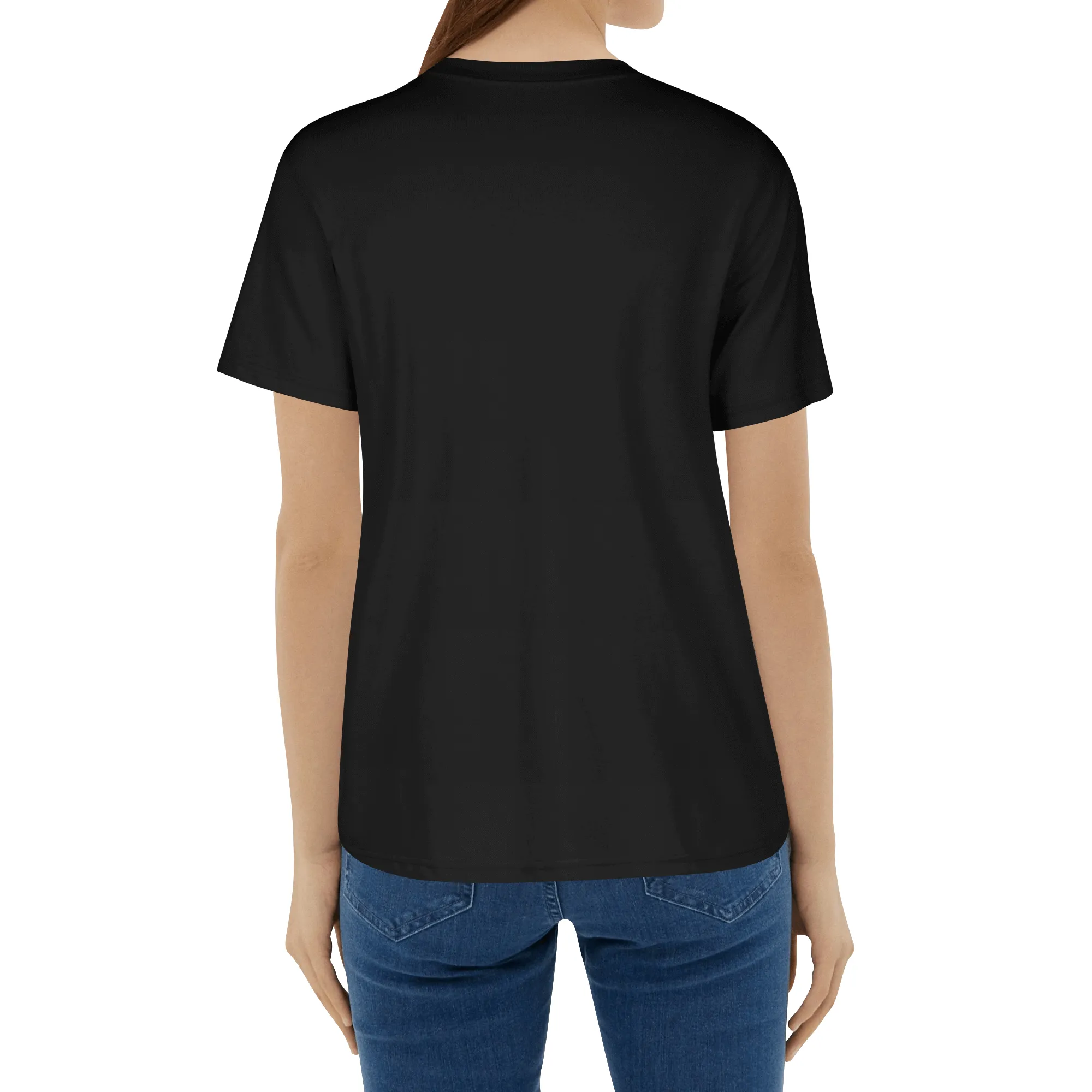 Embroidered Womens Cotton T shirt (Chest Design)