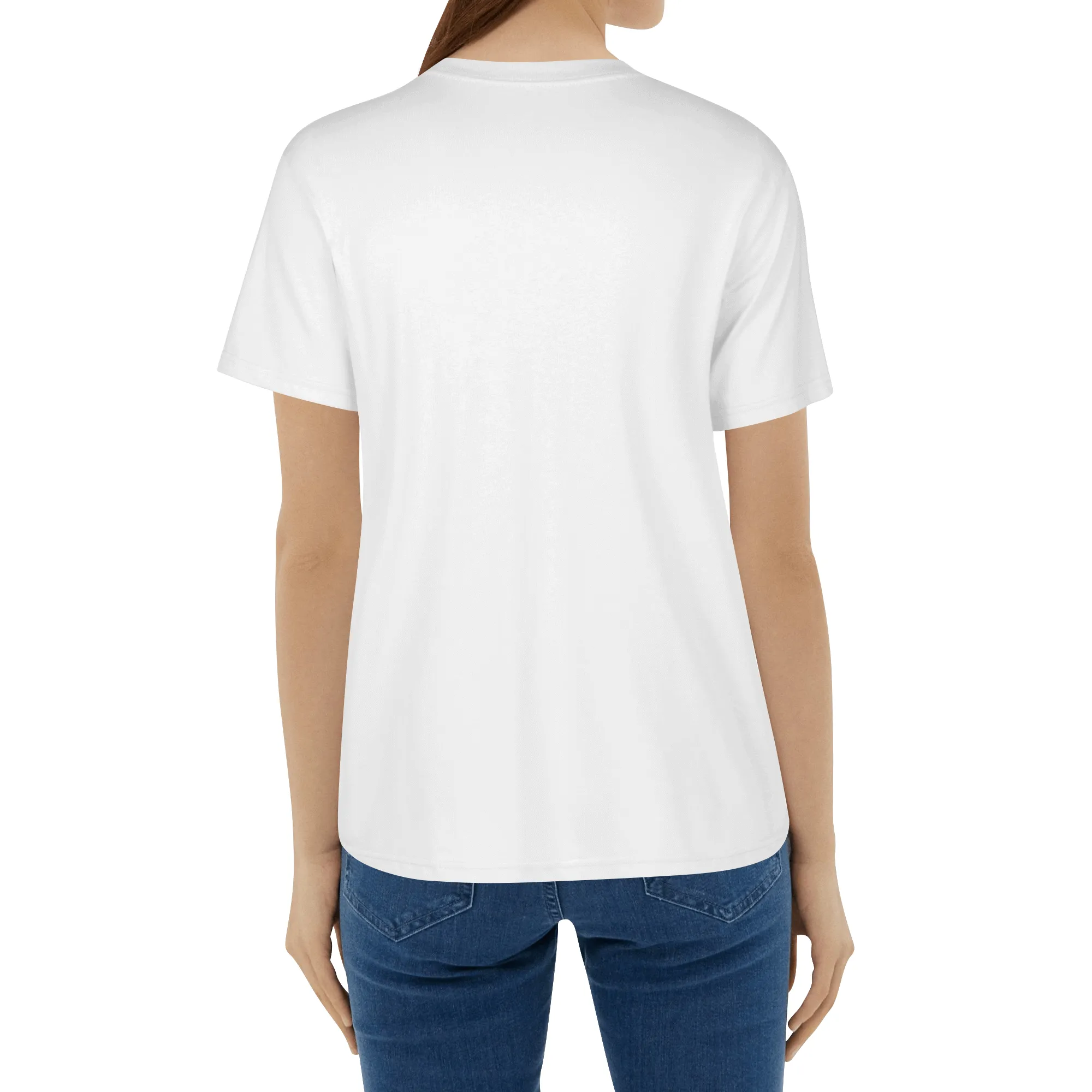 Embroidered Womens Cotton T shirt (Chest Design)
