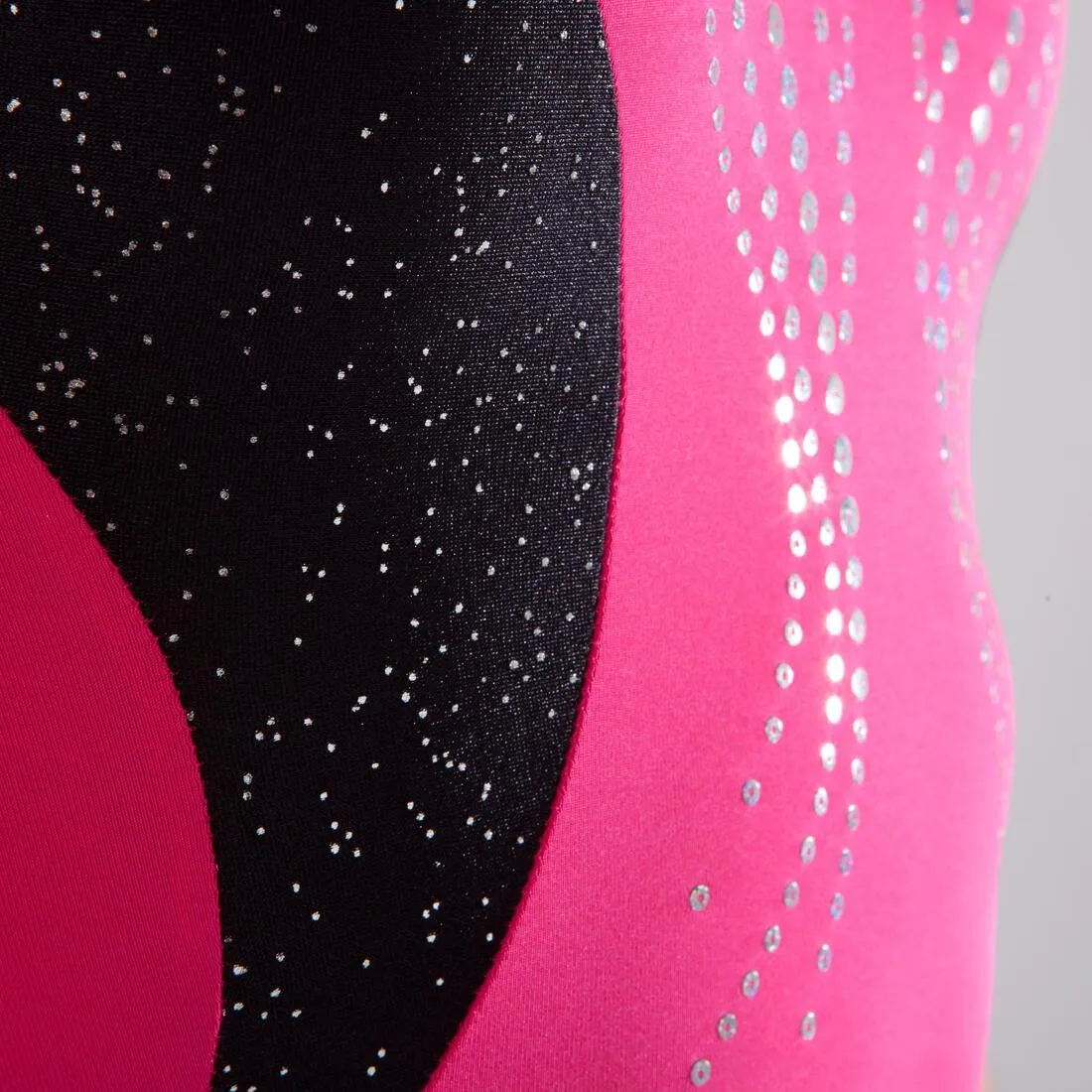 Girls' Artistic Gymnastics Leotard - Pink/Sequins