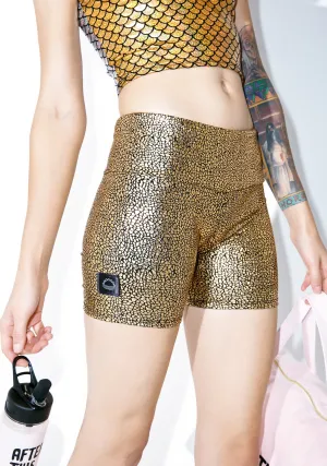 Gold Hologram Shorts
