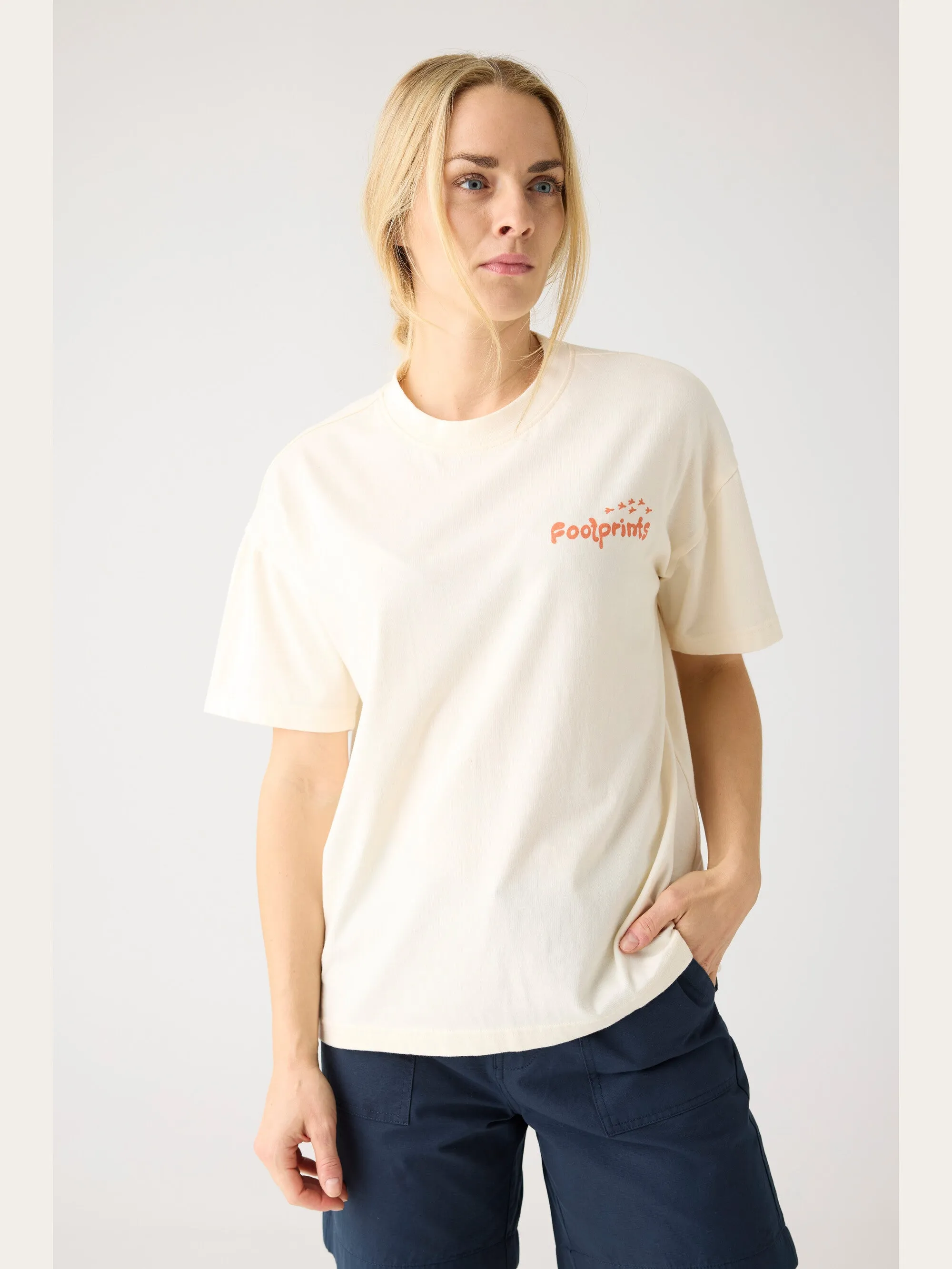 GRAPHIC t-shirt - Regenerative Organic Certified™ - GOTS/Vegan - Egret