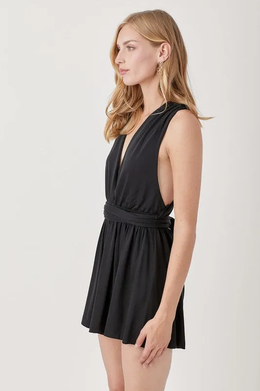 Halter Neck Banded Knit Romper *Online Only*