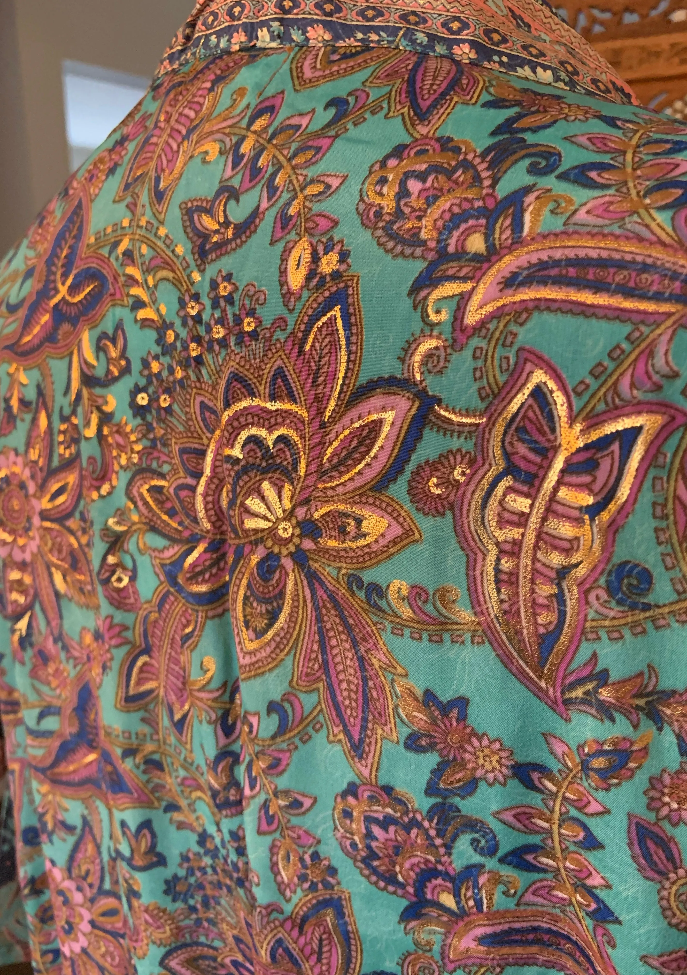 Hold Me Tight Kimono - Blue Purple Mix Print