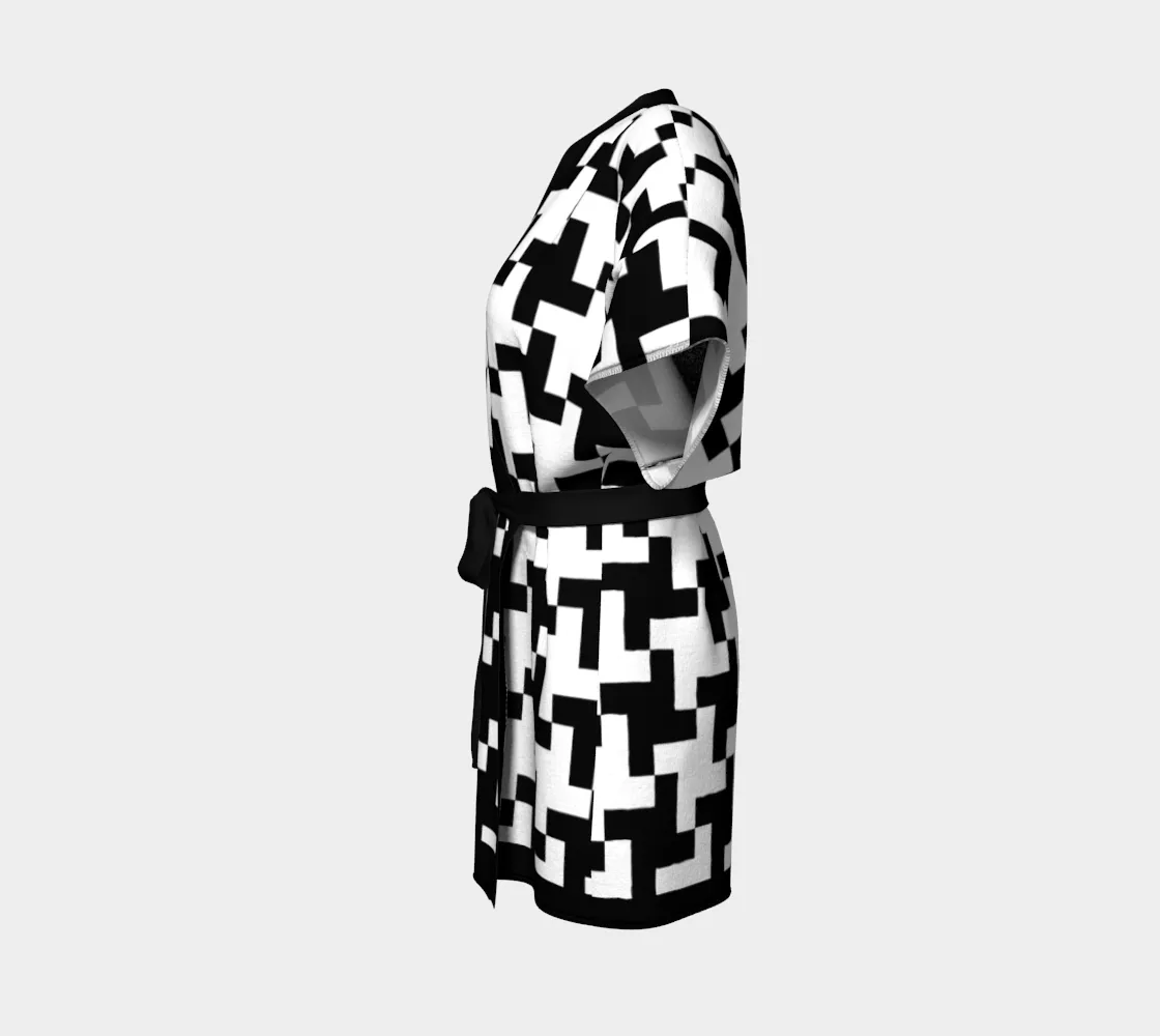 Houndstooth Kimono Robe