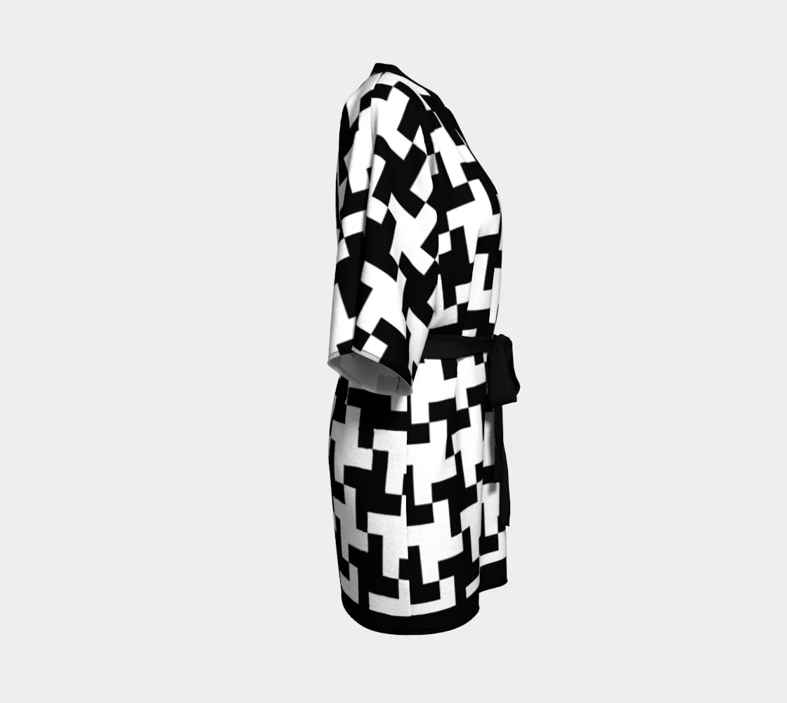 Houndstooth Kimono Robe
