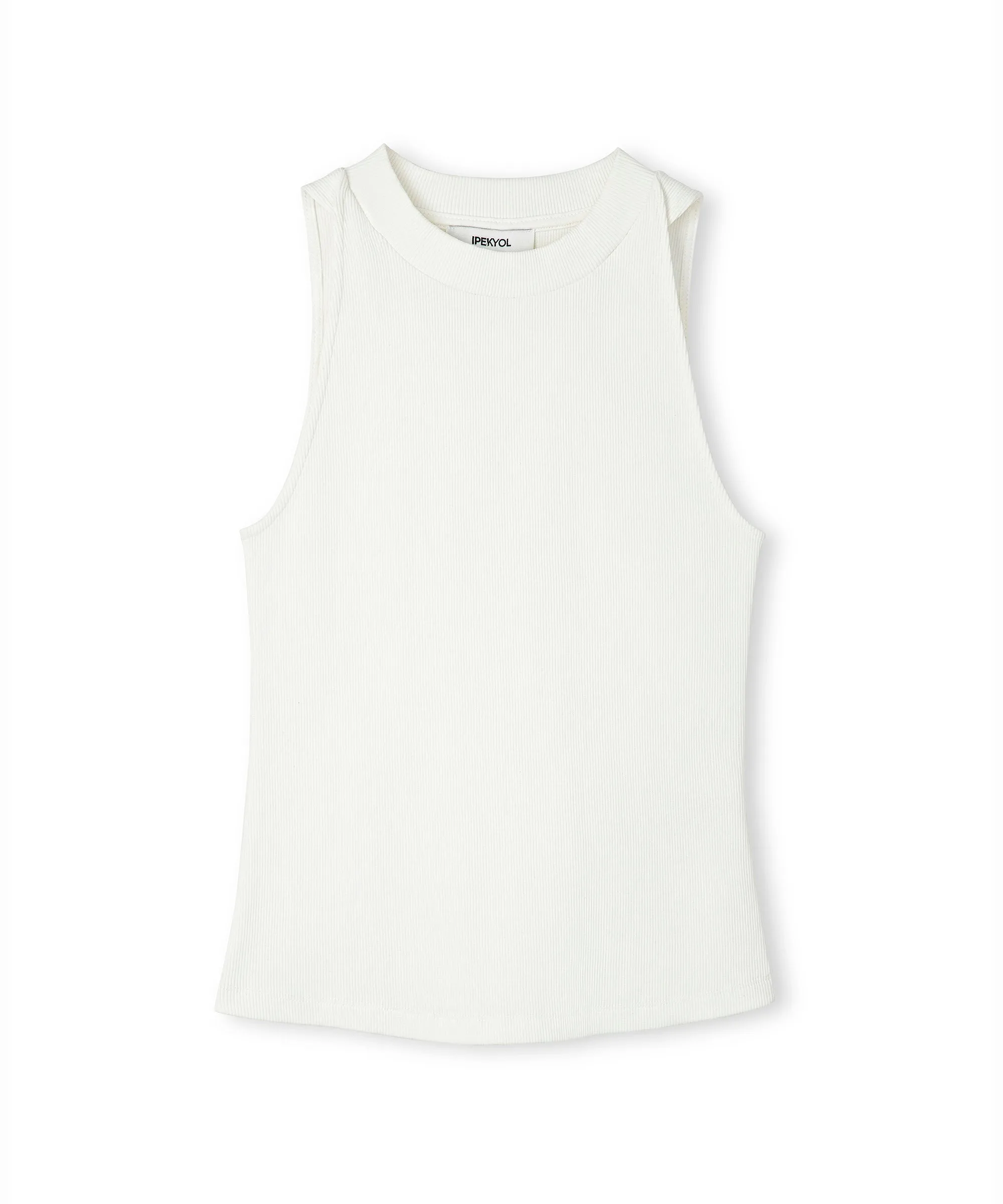 Ipekyol Basic Ribbed T-Shirt Ecru