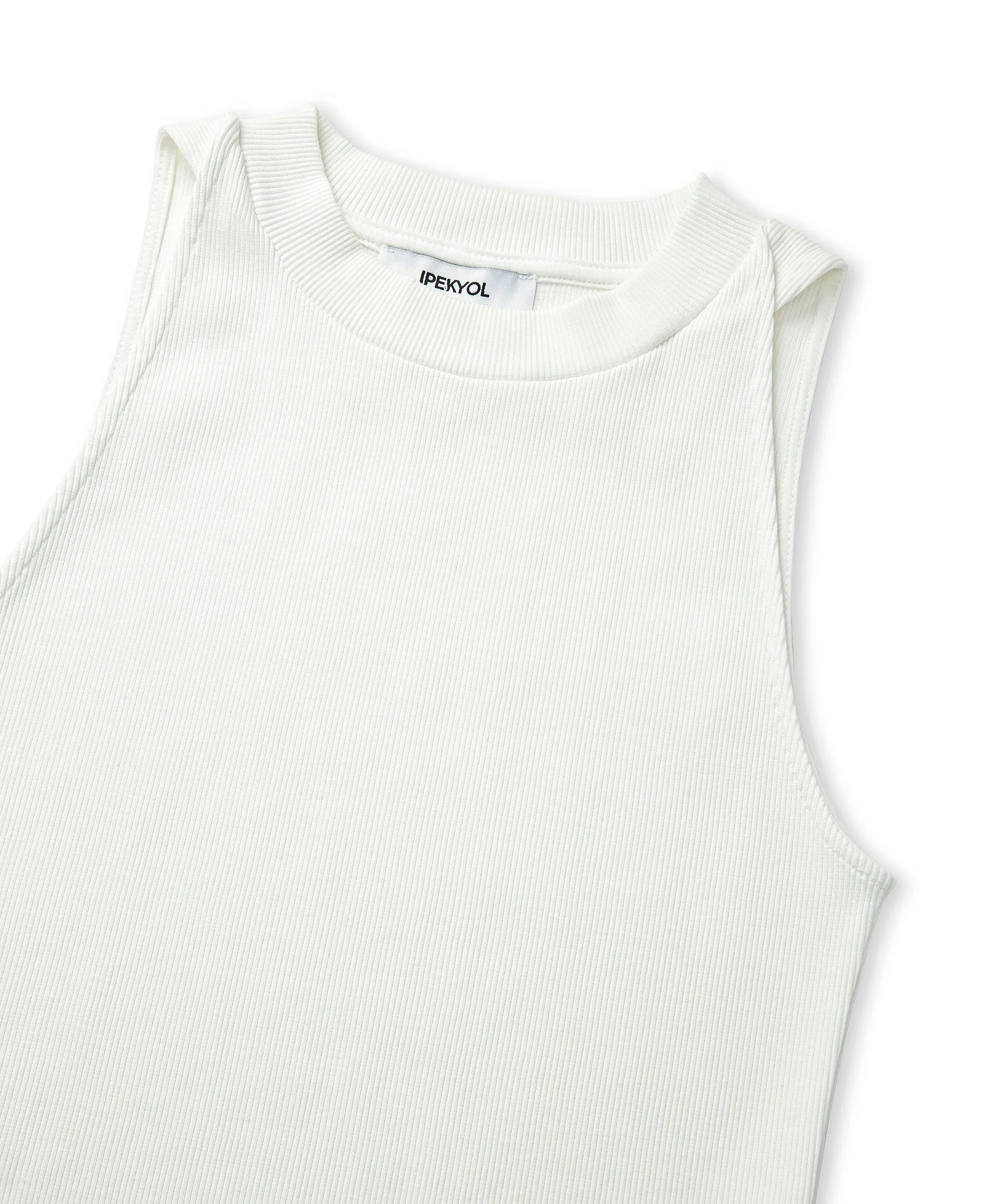 Ipekyol Basic Ribbed T-Shirt Ecru
