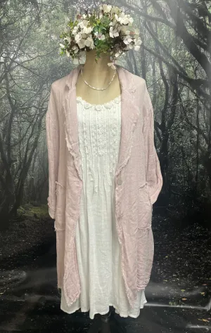 Italian linen rose pink jacket