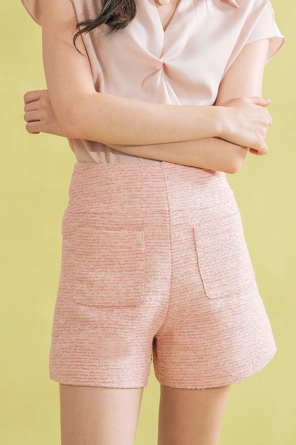 Ivealynn Tweed High Waisted Shorts