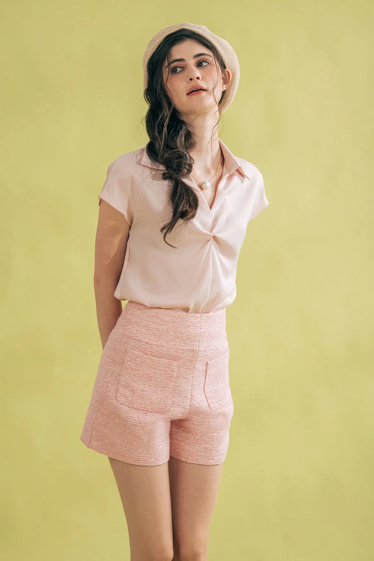 Ivealynn Tweed High Waisted Shorts