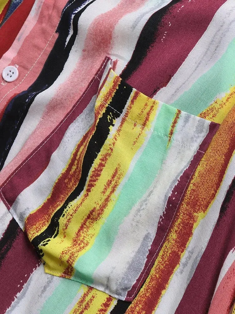 Ivyshape | Abstract Painted Shirt
