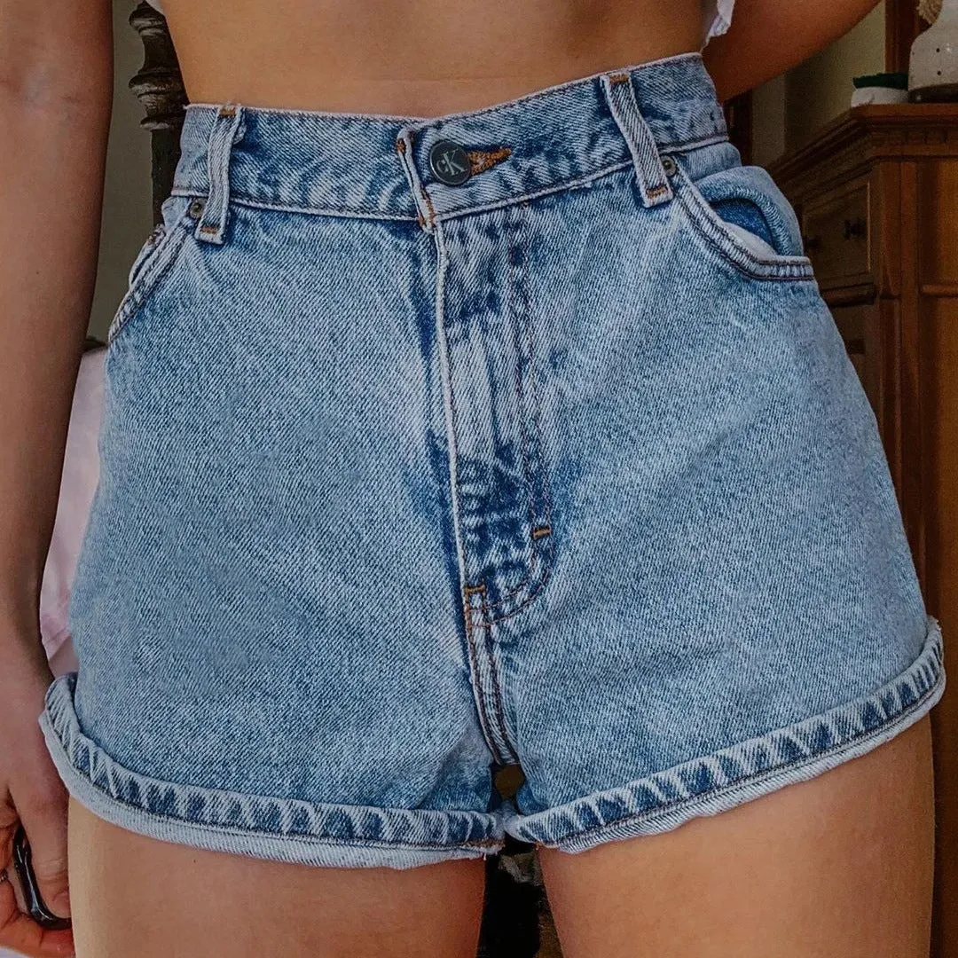 Ivyshape | Artistic Printed Denim Shorts for Women
