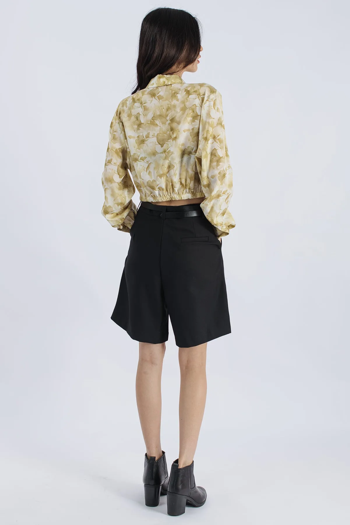 Jamie High-rise belted short