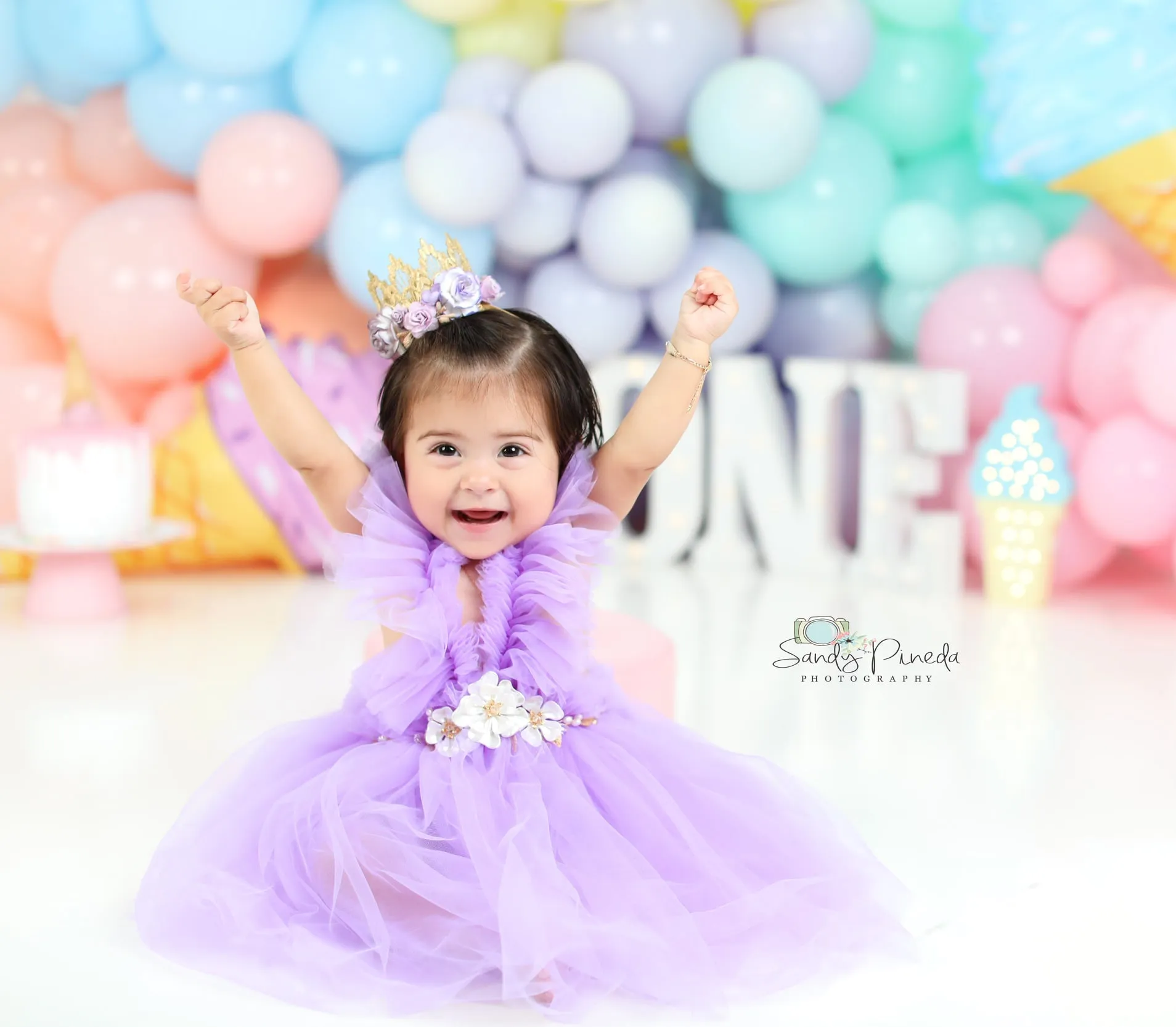 Kryssi Kouture Girls Ruffled Tulle Purple Swan Dress