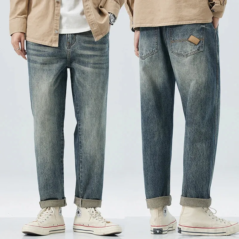 KSTUN Harem Pants Men Jeans Loose Fit Baggy Pants Fashion Pockets Designer Mens Clothing Patchwork Male Trousers Streetwear 2024