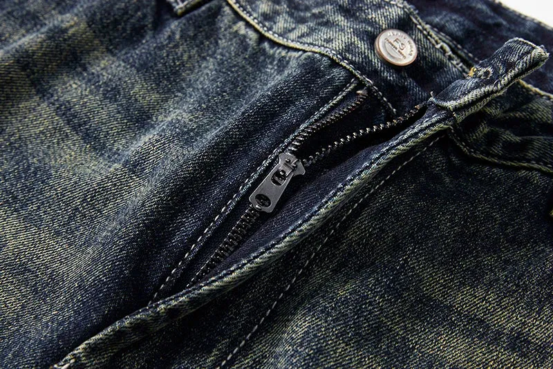 KSTUN Loose Jeans Men Baggy Pants Wide Leg Retro Blue Streetwear Men's Clothing Male Denim Trousers Cowboys Brand Jeans Homme