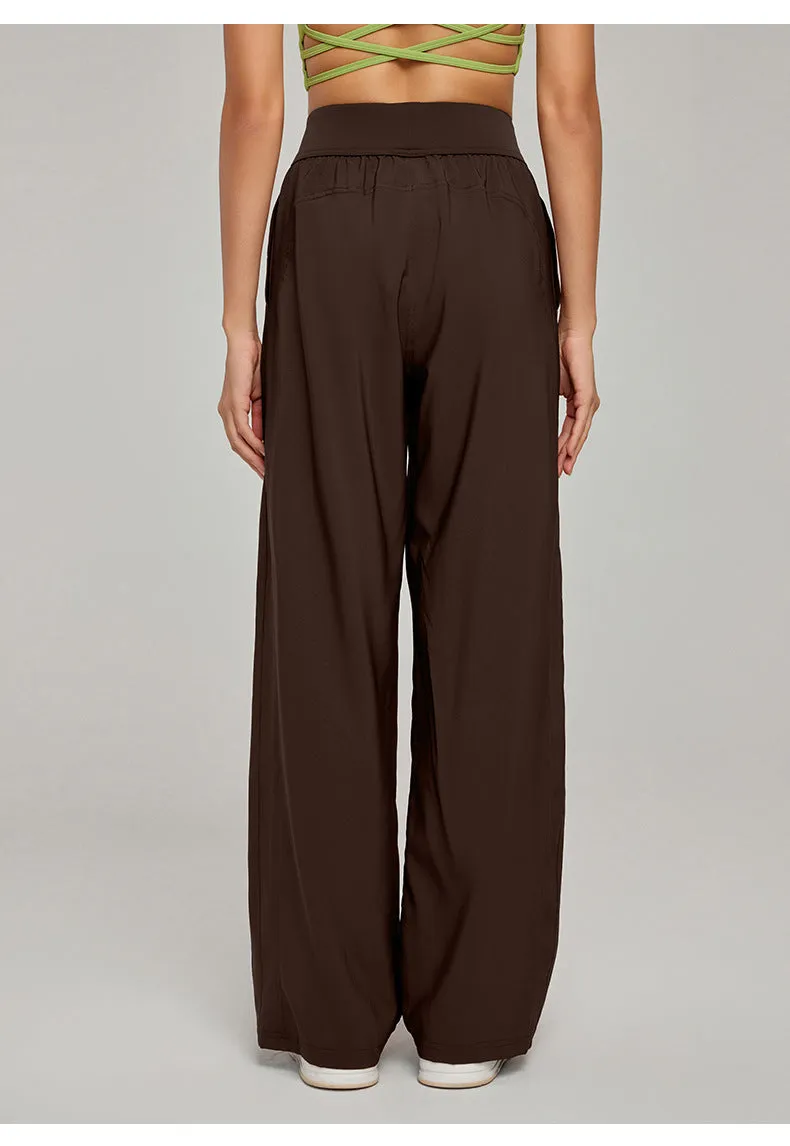 Loose Casual Yoga Pants summer Straight Leg Wide Pants for women‘s Sports Trousers