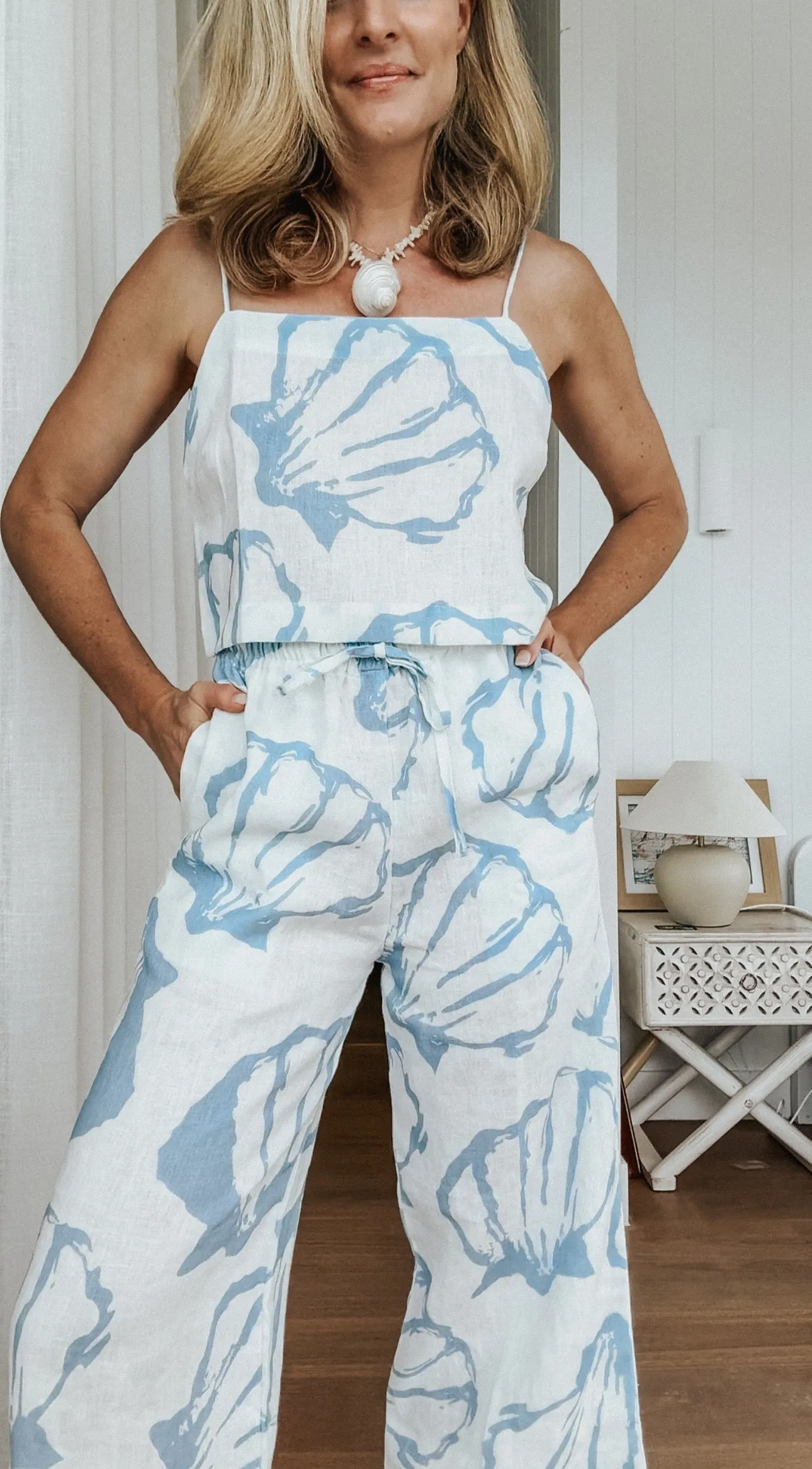 Lottie Pants Printed Linen - Wholesale